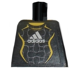 LEGO Černá Minifigurka Trup bez paží s Adidas logo a #1 na zadní části Samolepka (973)