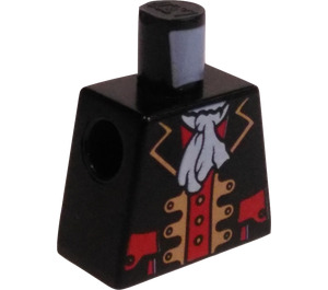 LEGO Zwart Minifig Torso zonder armen met Chess King met Ascot (973)