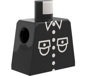 LEGO Negro Minifigura Torso sin brazos con Patch Pocket Patrón (973)