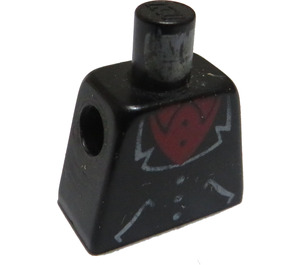 LEGO Schwarz Minifigur Torso ohne Arme mit Rot Hemd und Anzug (973)