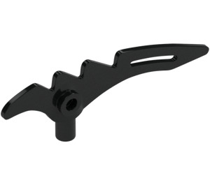 LEGO Black Minifig Weapon Crescent Blade Serrated (98141)