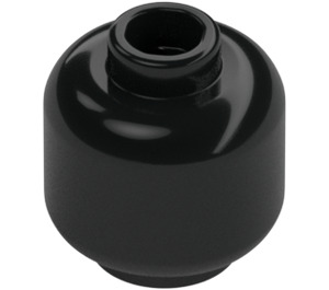 LEGO Black Minifigure Head (Recessed Solid Stud) (3274 / 3626)