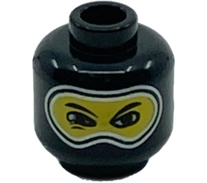 LEGO Black Minifigure Head with Balaclava (Safety Stud) (3626 / 46246)