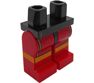 LEGO Black Minifigure Hips and Legs with Boxer Trunks with Golden Trim (3815 / 97197)