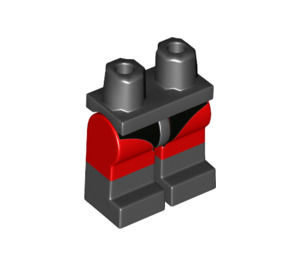 LEGO Zwart Minifigure Heupen en benen met Decoratie (3815 / 38448)