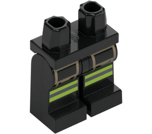 LEGO Zwart Minifiguur Heupen en benen met Brandweerman Uniform Decoratie (12530 / 25859)