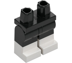 LEGO Svart Minifigur Hofter og ben med Hvit Boots (3815 / 21019)