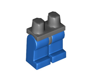 LEGO Schwarz Minifigure Hüften mit Blau Beine (73200 / 88584)