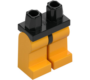 LEGO Black Minifigure Hips with Bright Light Orange Legs (73200 / 88584)