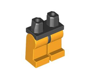 LEGO Zwart Minifigure Heupen met Bright Light Oranje Poten (73200 / 88584)
