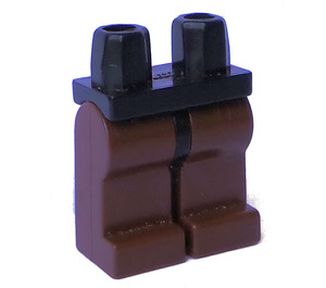 LEGO Zwart Minifiguur Heupen met Bruin Poten (3815 / 73200)