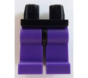 LEGO Schwarz Minifigure Hüften mit Dark Purple Beine (73200 / 88584)