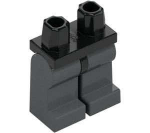 LEGO Zwart Minifiguur Heupen met Dark Stone Grijs Poten (73200 / 88584)