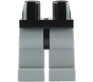 LEGO Black Minifigure Hips with Medium Stone Gray Legs (73200 / 88584)