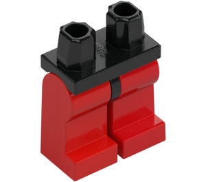 LEGO Schwarz Minifigur Hüften mit Rot Beine (73200 / 88584)