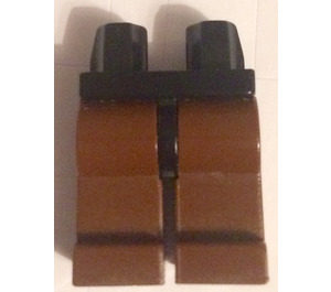 LEGO Noir Minifigure Les hanches avec Reddish Brown Jambes (73200 / 88584)
