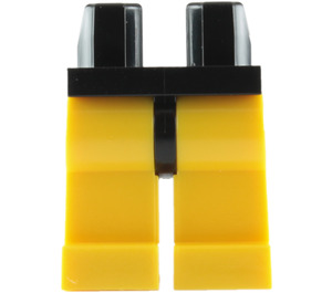 LEGO Schwarz Minifigure Hüften mit Gelb Beine (73200 / 88584)
