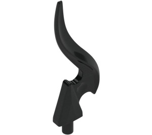 LEGO Black Minifigure Spear Tip with Elongated Flame (18395)