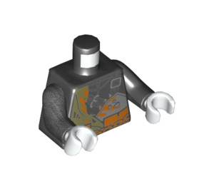LEGO Schwarz Minifigure Torso mit Chains und Belts (973 / 76382)