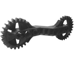 LEGO Black Monoarm with 24 Tooth Geared Ends (32311)