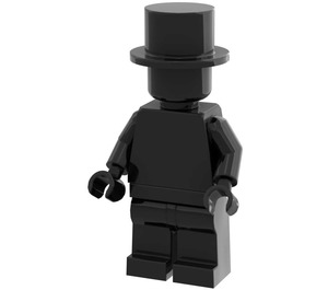 LEGO Schwarz Monochrome Man mit Hut First League Minifigur