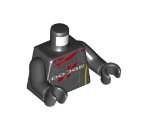 LEGO Schwarz Mopar Dodge//SRT oben Fuel Dragster Driver Minifig Torso (973 / 76382)