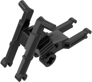 LEGO Black Motorcycle Chassis with Short Fairing Mounts (50859)