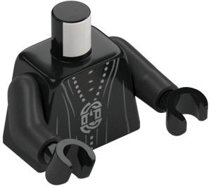 LEGO Zwart Mond van Sauron Minifiguur Torso (973 / 76382)