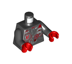 LEGO Schwarz Mr. E Minifig Torso (973 / 76382)