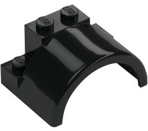 LEGO Black Mudguard Brick 3 x 4 x 1.3 (1846)