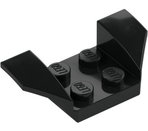 LEGO Black Mudguard Plate 2 x 2 with Flared Wheel Arches (41854)