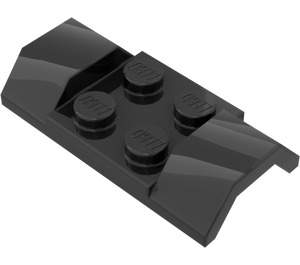 LEGO Noir Garde-boue assiette 2 x 4 avec Roue Arches (3787)