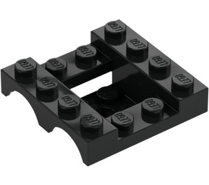 LEGO Black Mudguard Vehicle Base 4 x 4 x 1.3 (24151)