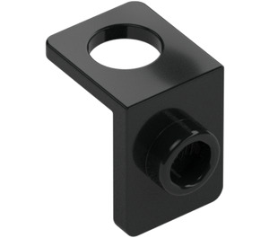 LEGO Black Neck Bracket with Stud with Thicker Back Wall (28974)