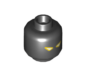 LEGO Black Nexo Knights Rogul Minifigure Head (Recessed Solid Stud) (3626 / 28856)