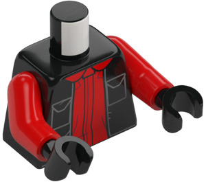 LEGO Zwart Nien Nunb Minifiguur Torso (973)