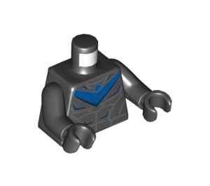 LEGO Černá Nightwing s Modrá Truhla Symbol a Maska Minifigurka Trup (973 / 76382)