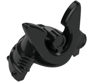 LEGO Schwarz Ninja Helm mit Gebogen Crest (28679)