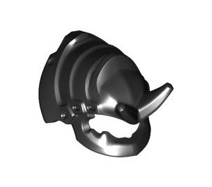 LEGO Black Ninja Helmet with Dragon Horns and Jaw (3217)