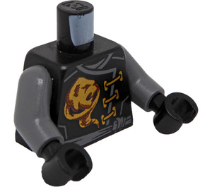 LEGO Czarny Ninjago Skybound Cole Tułów (973)