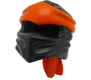 LEGO Black Ninjago Wrap with Orange Headband (40925)