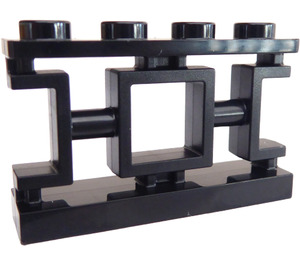 LEGO Black Oriental Fence 1 x 4 x 2 (32932)