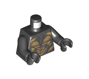 LEGO Zwart Outrider Minifiguur Torso (973 / 76382)