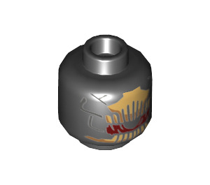 LEGO Black Outrider Minifigure Head (Recessed Solid Stud) (3626 / 38007)