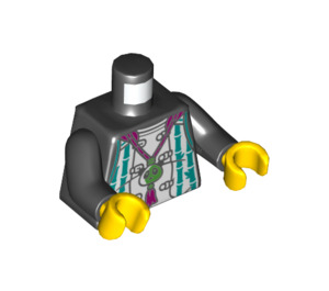 LEGO Black Pan Minifig Torso (973 / 76382)