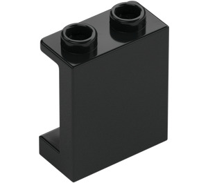 LEGO Black Panel 1 x 2 x 2 with Side Supports, Hollow Studs (35378 / 87552)