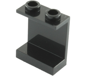 LEGO Schwarz Paneel 1 x 2 x 2 ohne seitliche Stützen, hohle Noppen (4864 / 6268)