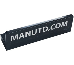 LEGO Black Panel 1 x 4 with Rounded Corners with 'MANUTD.COM' Sticker (15207)