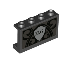 LEGO Schwarz Paneel 1 x 4 x 2 mit H.G. (14718 / 80248)