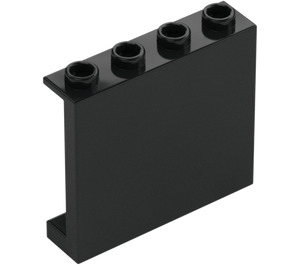 LEGO Nero Pannello 1 x 4 x 3 con supporti laterali, bottoncini cavi (35323 / 60581)